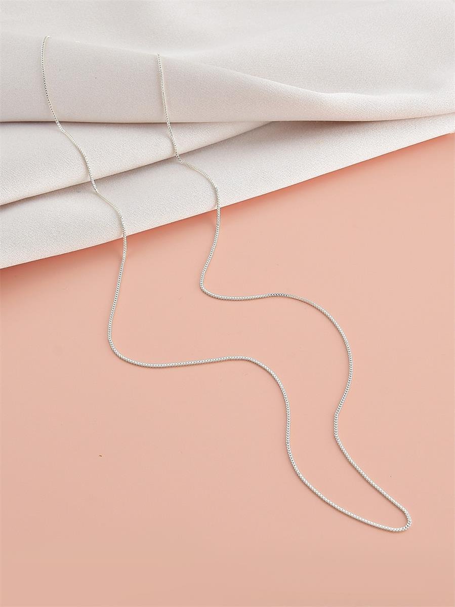 Corrente Veneziana Fina 60CM | Banho de Prata