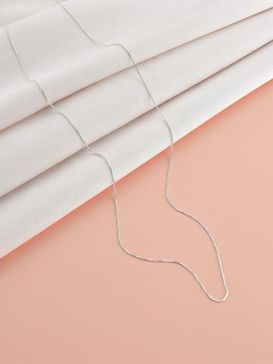 Corrente Veneziana Fina 70CM | Banho de Prata