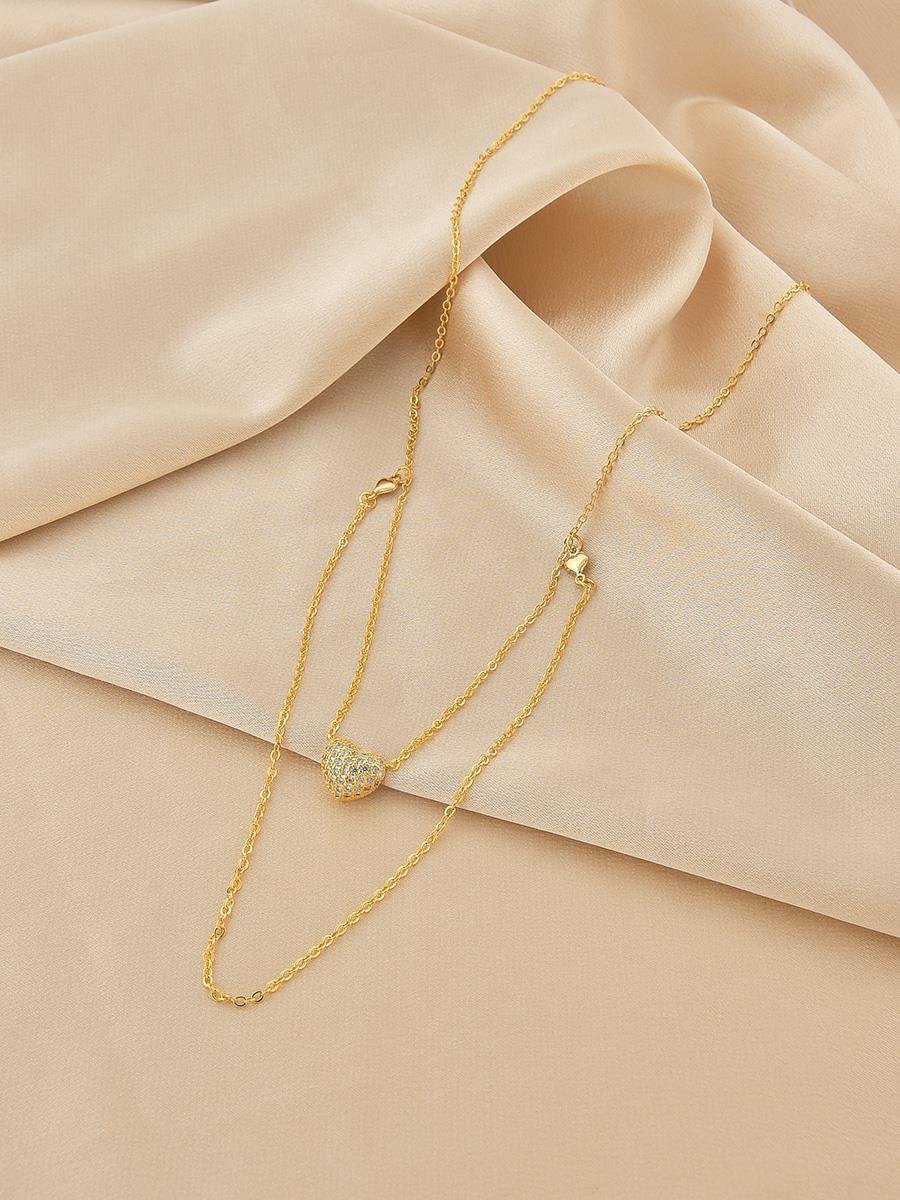 Colar Coração Cravejado