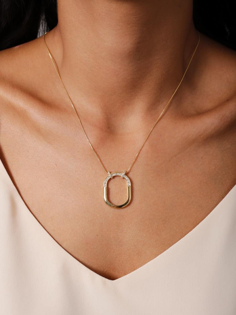 Colar com Zircônias Incolor