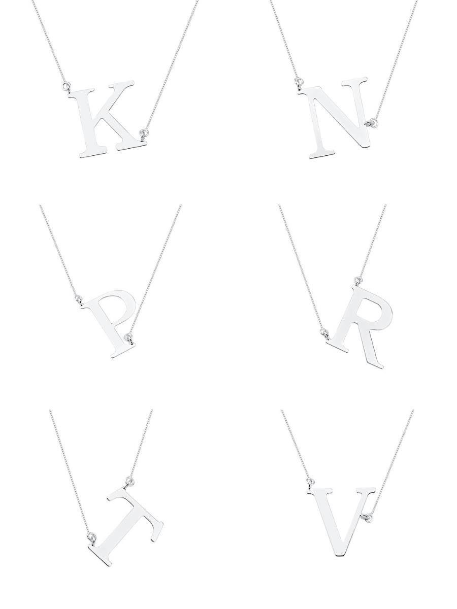 Colar Letra Lisa | Prata 925