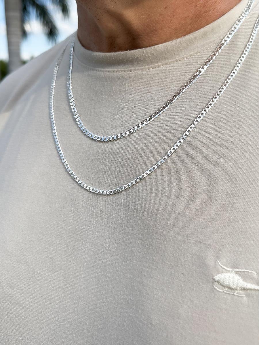 Colar Elo Grumet 70CM | Masculino | Prata 925