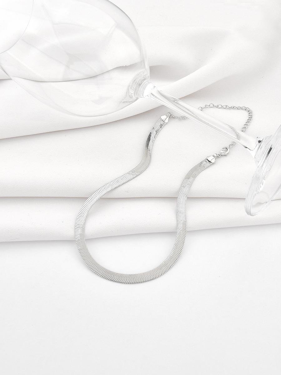 Choker Malha Fita | Banhado no Ródio Branco