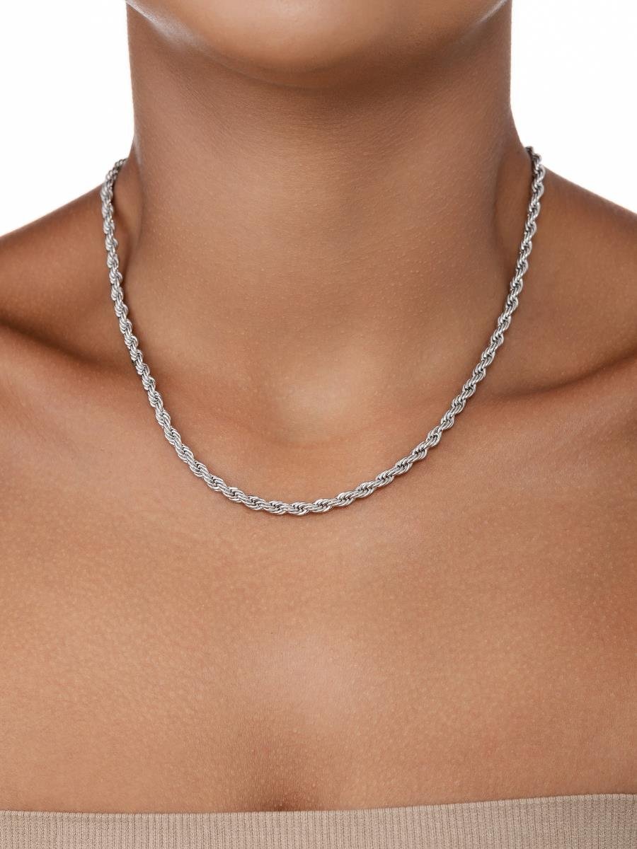 Colar Cordão Baiano | Banho de Ródio Branco