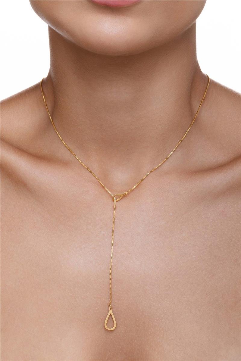 Colar Gravatinha Gota Vazada