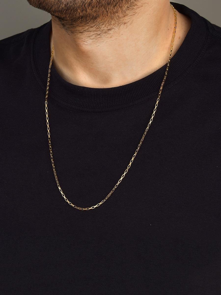 Corrente Tijolinho 1MM | Masculino | Banhado a Ouro.