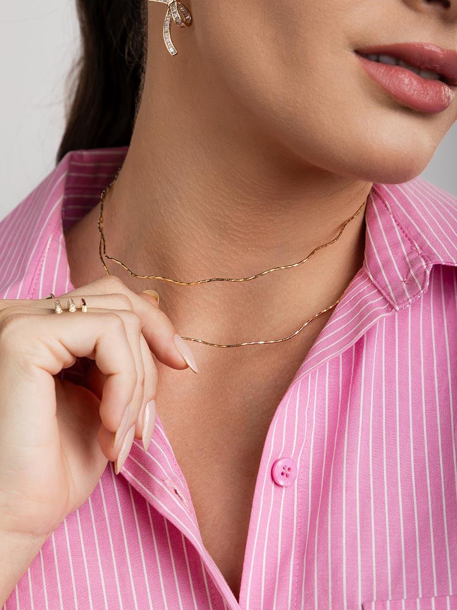 Colar Torcido Diamantado