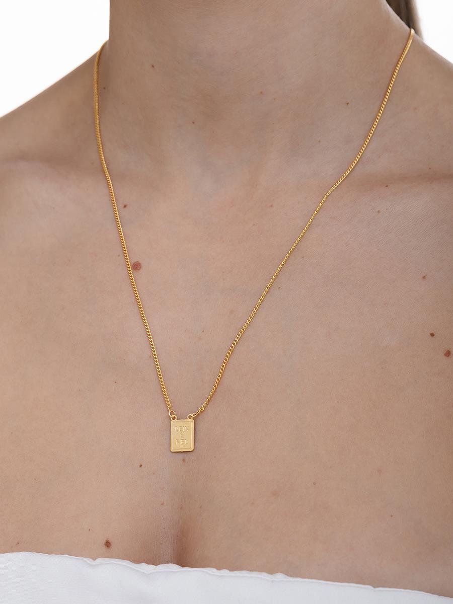 Escapulário Deus é Fiel | Banhado a Ouro