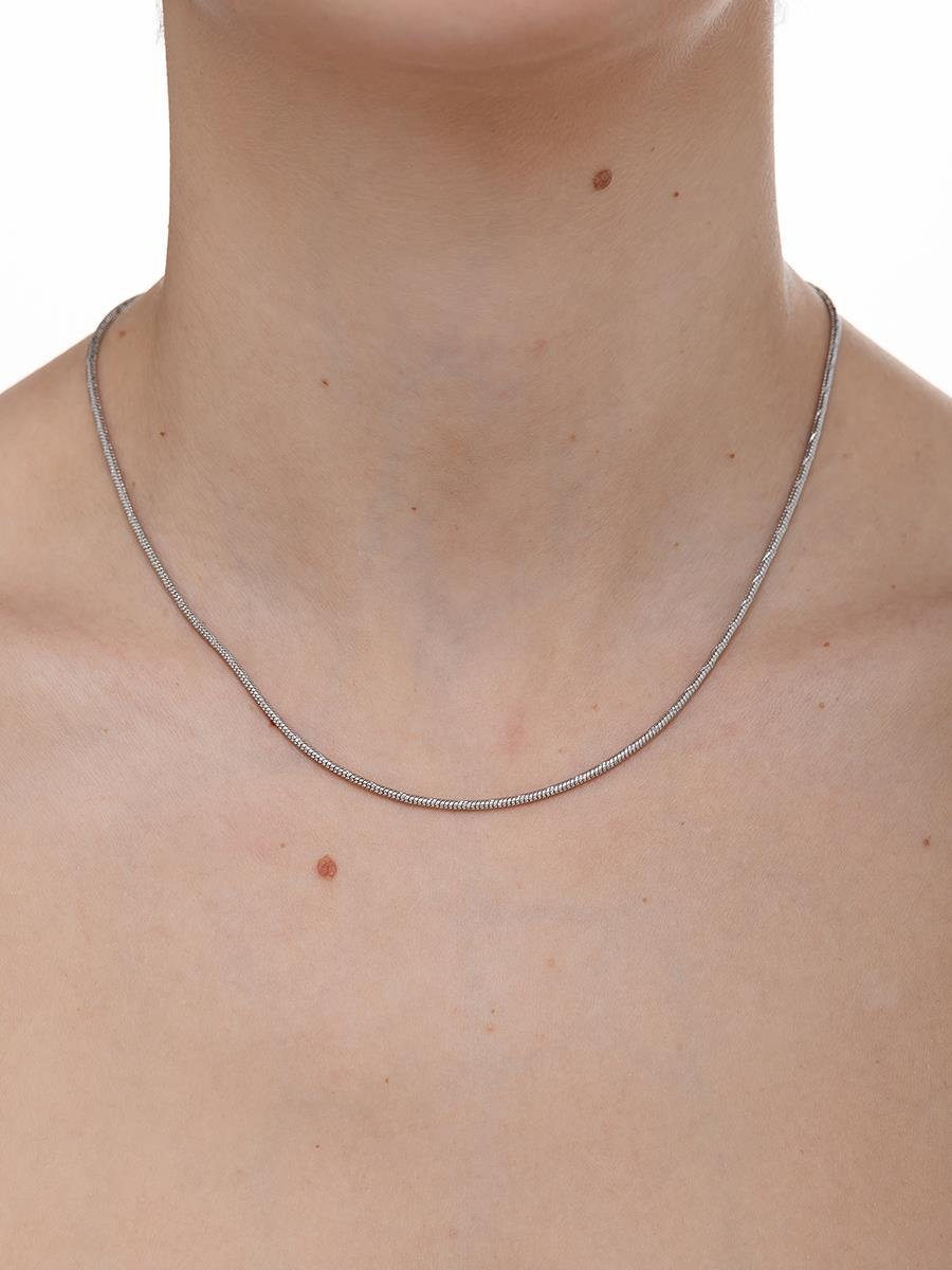 Colar Rabo de Rato Diamantado | Banhado no Ródio Branco