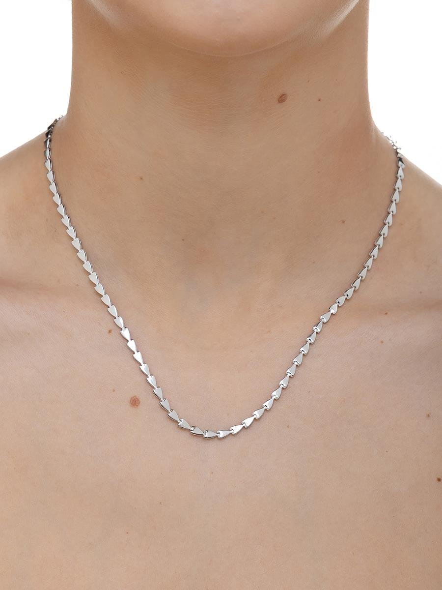 Colar Chapa Lisa | Banhado no Ródio Branco