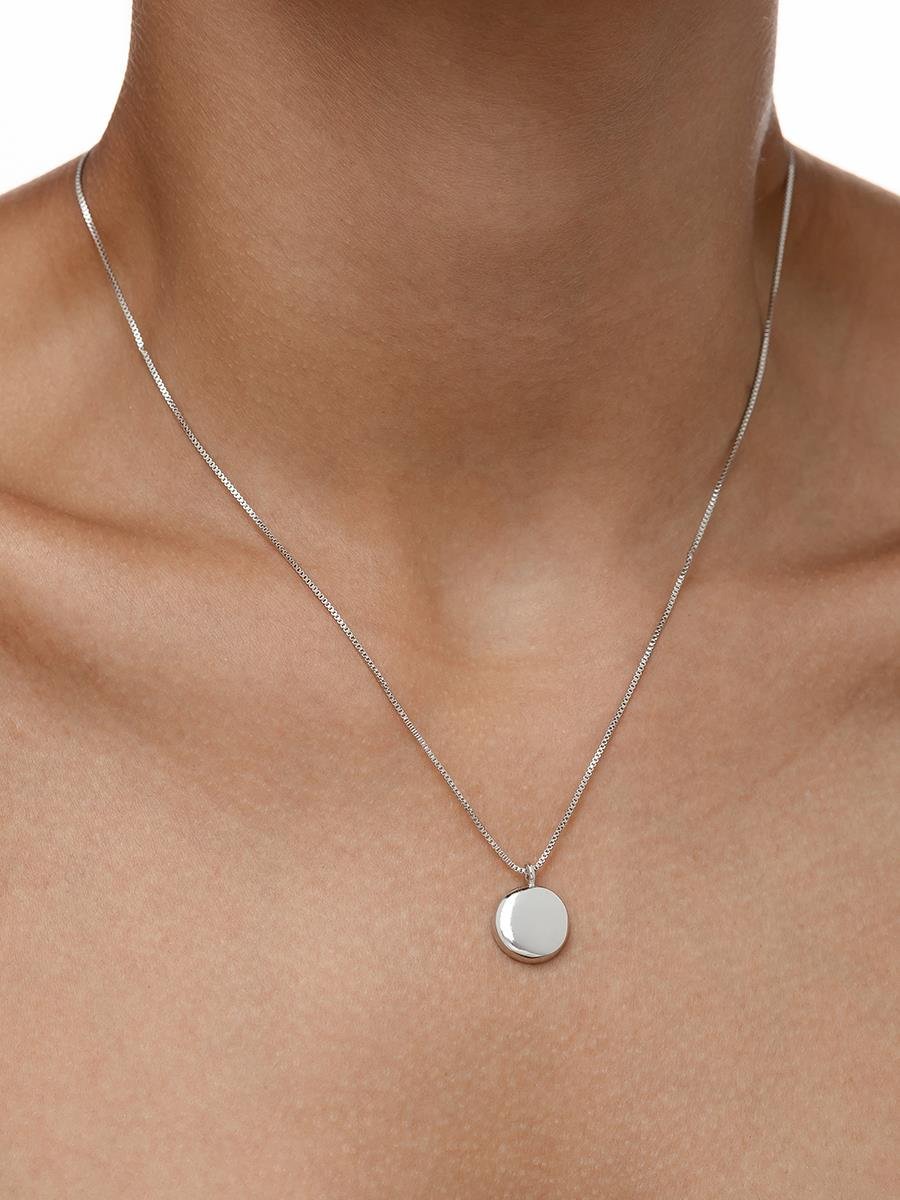 Colar Redondo Liso | Banhado no Ródio Branco