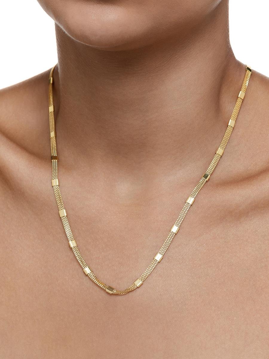 Colar Veneziana com Plaquinhas 50CM | Banhado a Ouro