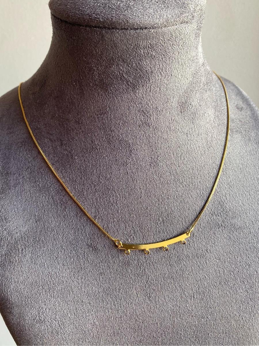 Colar de Canga Quatro Filhos | Banhado no Ouro