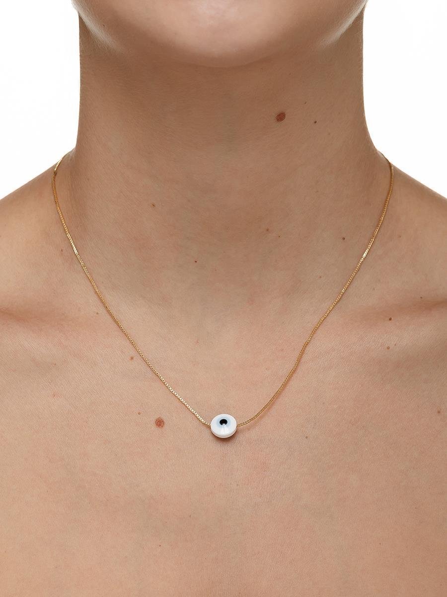 Colar Olho Grego | Banhado a Ouro