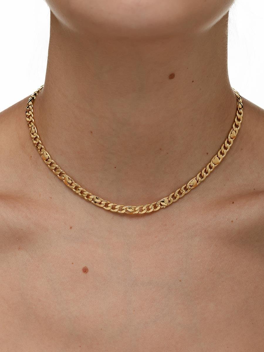 Choker Elo com Corações | Banhado a Ouro