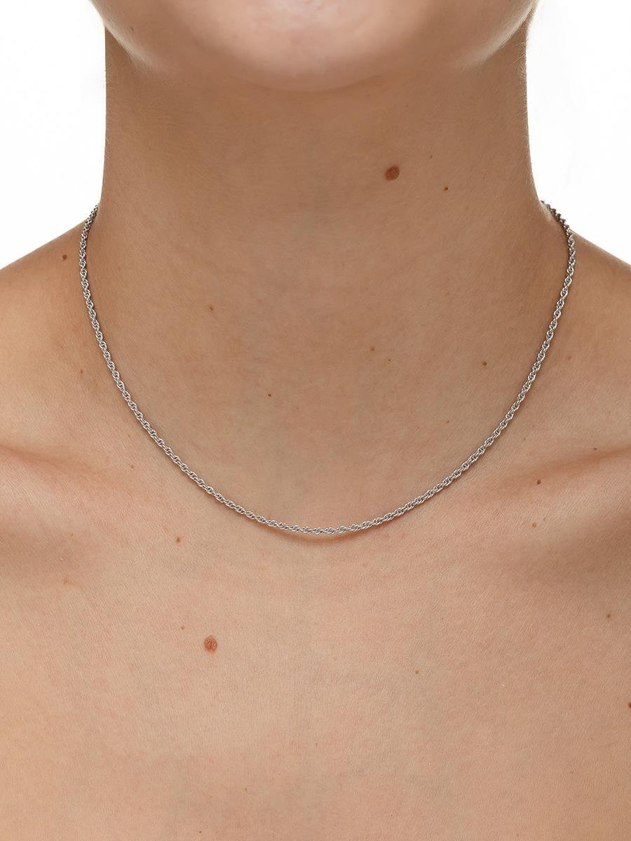 Colar Elos Entrelaçados | Banhado no Ródio Branco