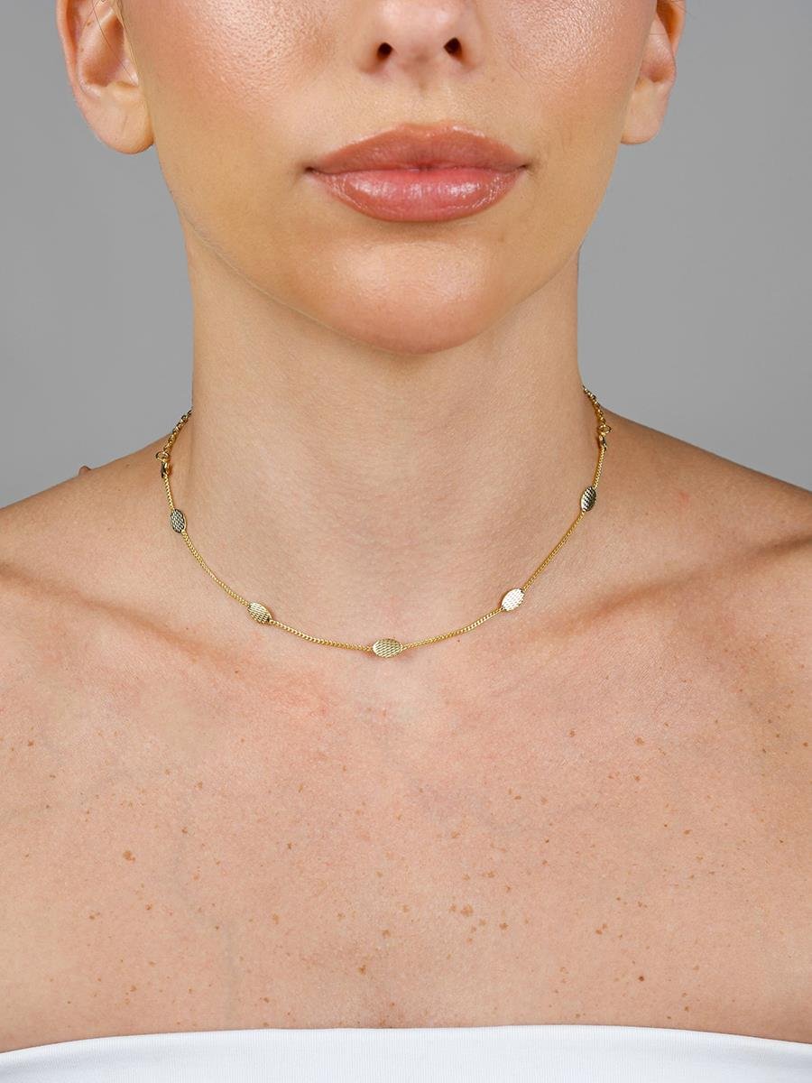 Colar Chapinha com Estrelas | Banhado a Ouro