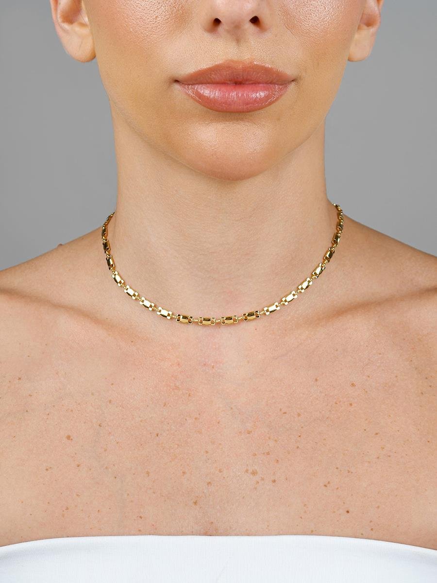 Colar Quadradinhos | Banhado a Ouro