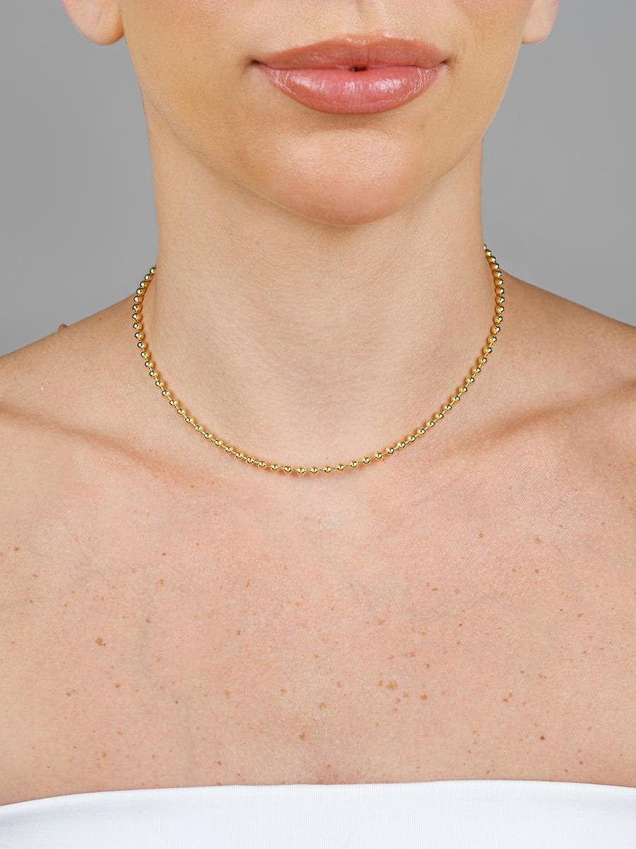 Colar Bola Lisa | Banhado a Ouro