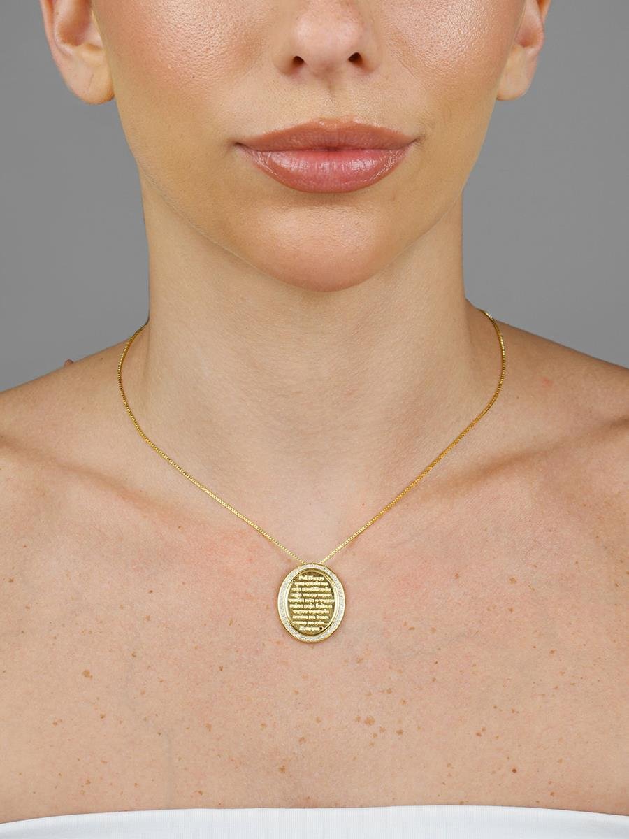 Colar Pai Nosso Cravejado |Banhado a Ouro