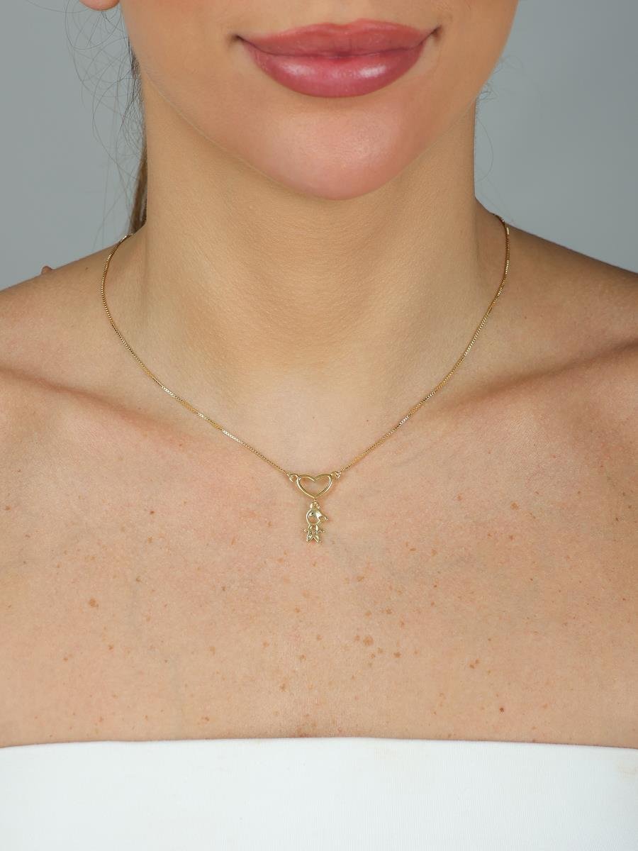 Colar Filho Cravejado | Banhado a Ouro.