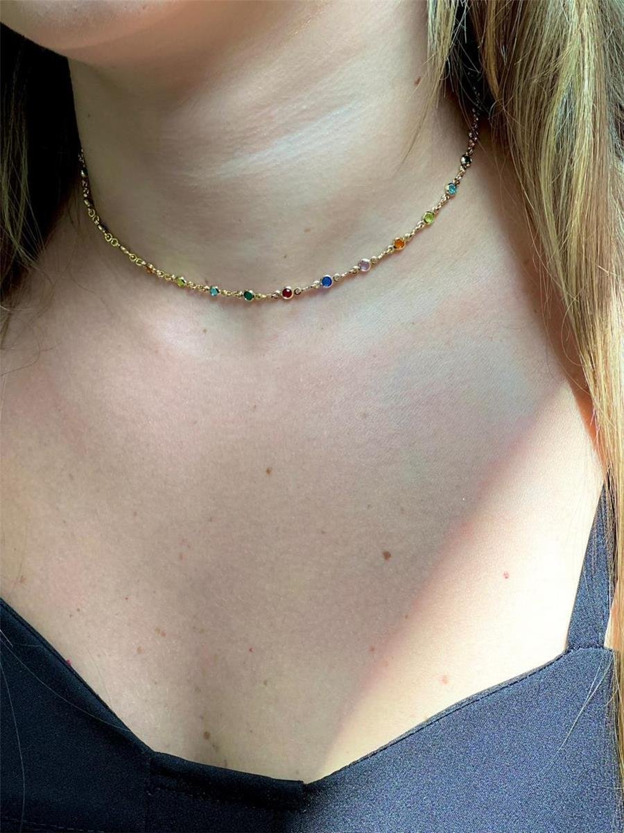 Colar Colorido | Banhado a Ouro