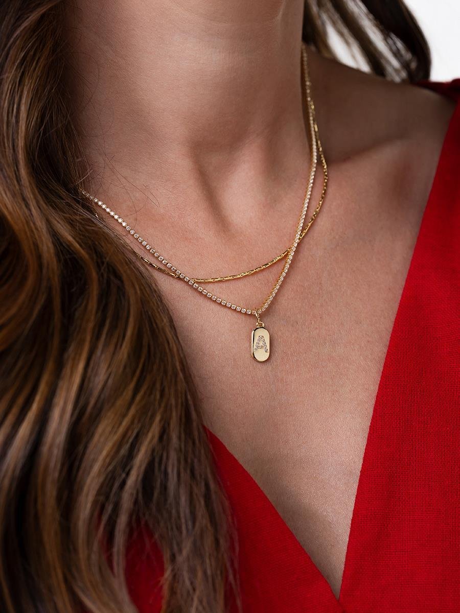 Colar Malha Cilindrica | Banhado A Ouro.