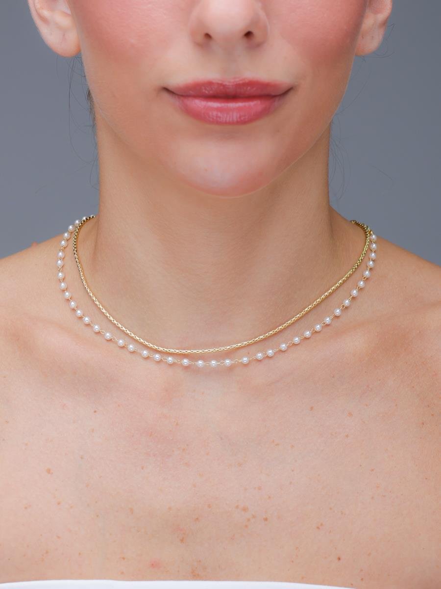 Colar Rabo de Rato Diamantado | Banhado a Ouro.