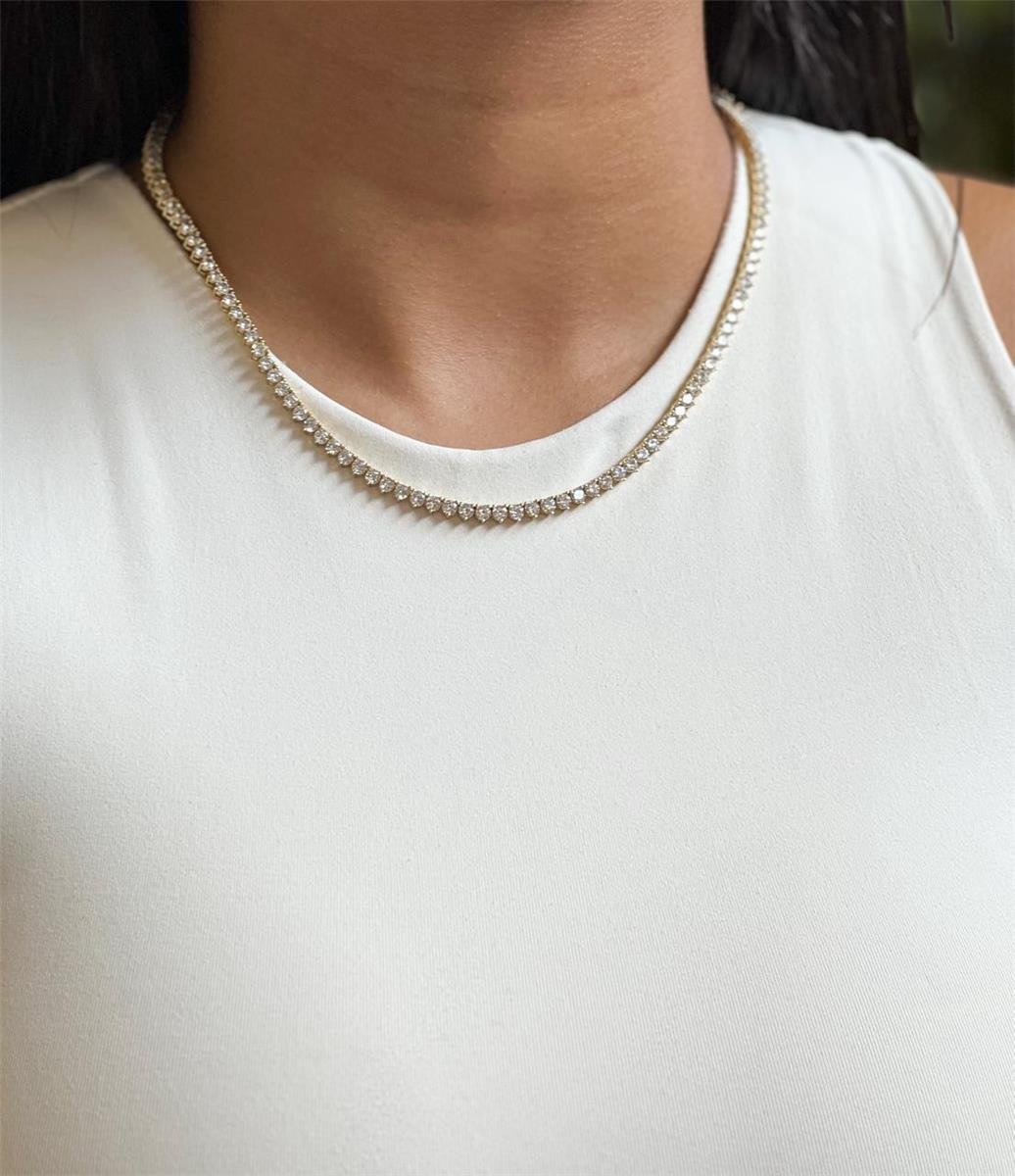 Colar Riviera Incolor | Banhado a Ouro