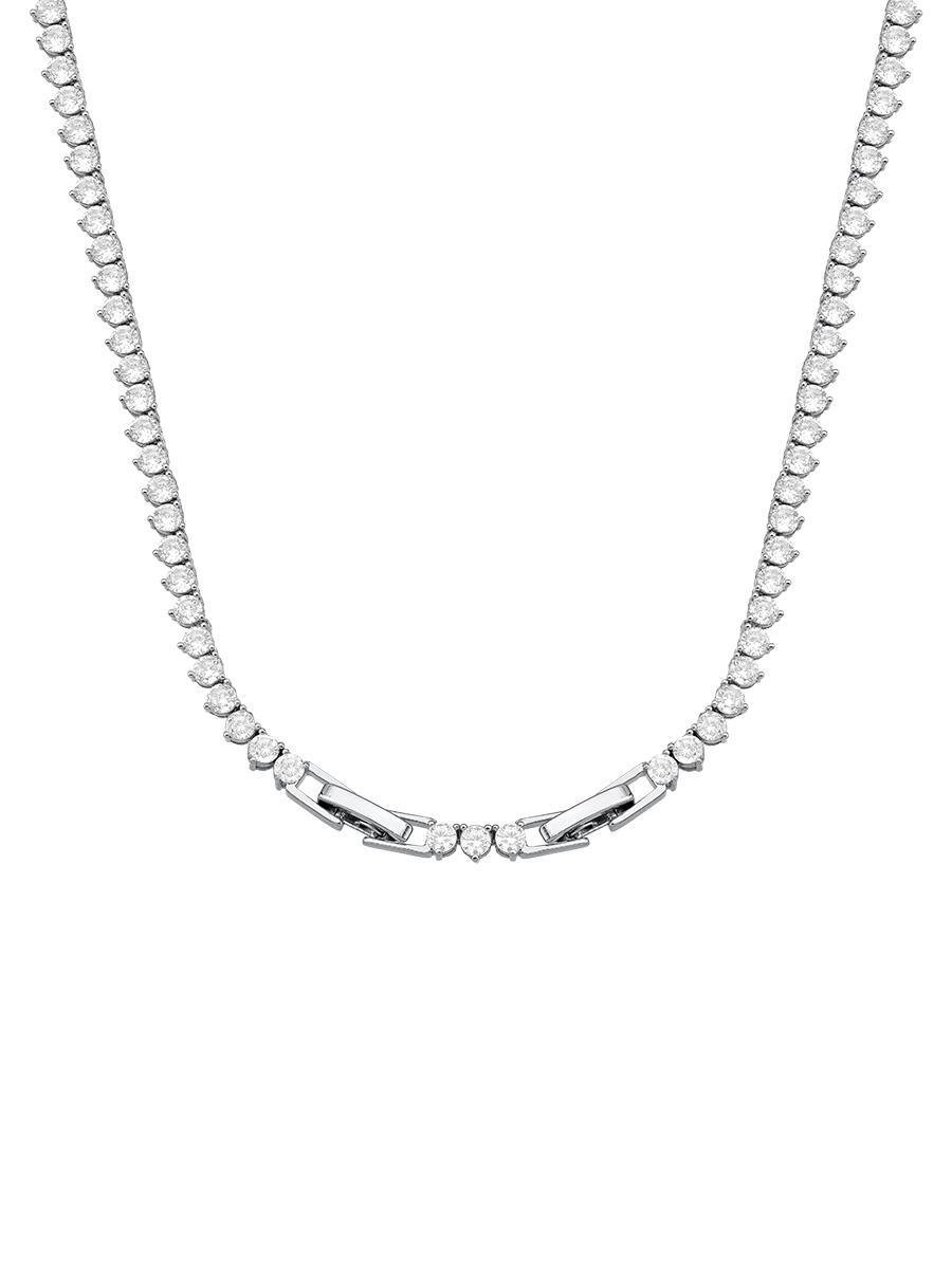 Colar Riviera Incolor | Banhado no Ródio Branco