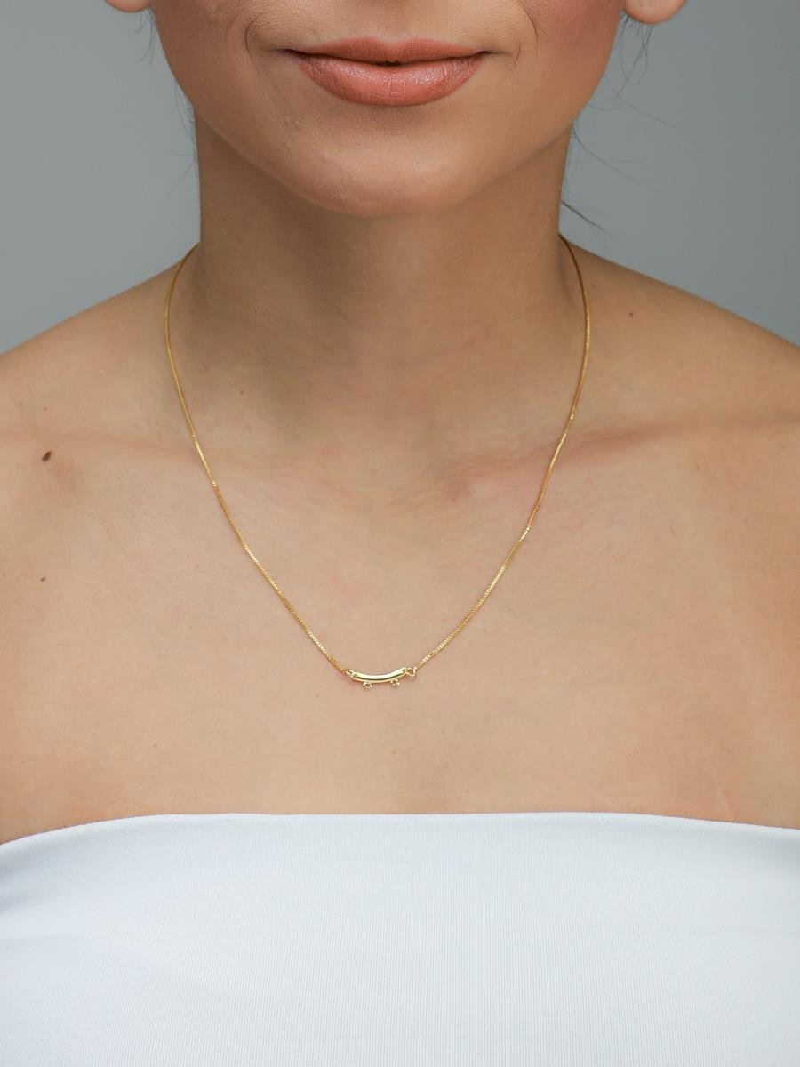 Colar Canga Lisa Dois Filhos | Banhado a Ouro.