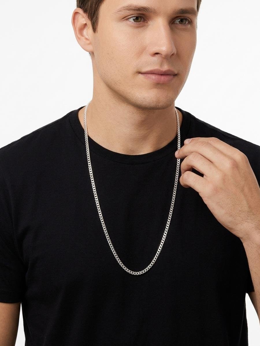 Corrente Elo Grumet | Masculino | Banho de Prata.