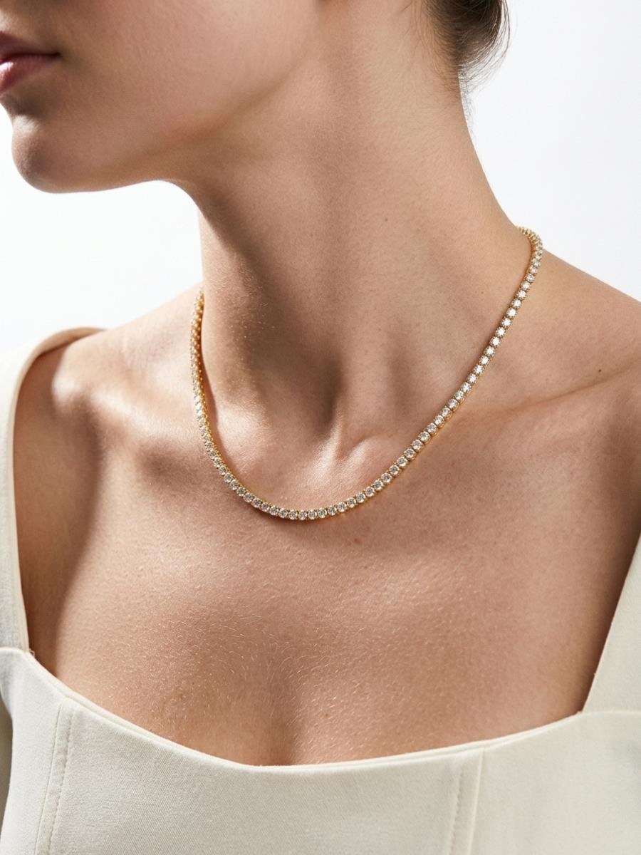 Colar Riviera 3 MM | Banhado a Ouro.