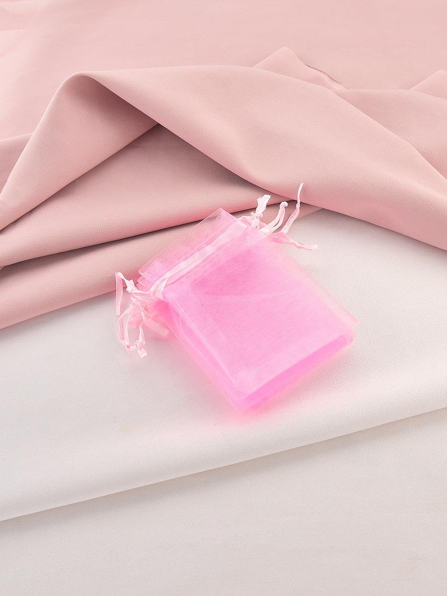 Saquinho Organza Rosa P | 5 Unidades