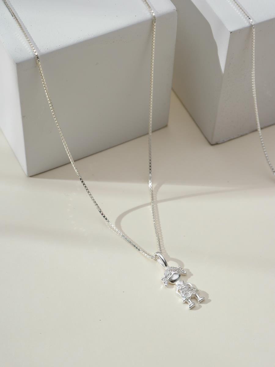 Pingente de Menina | Prata 925