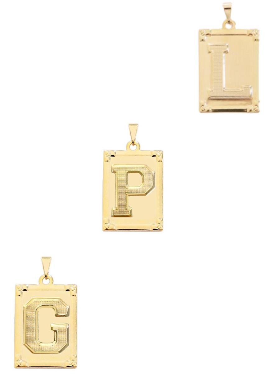 Pingente Placa de Letra