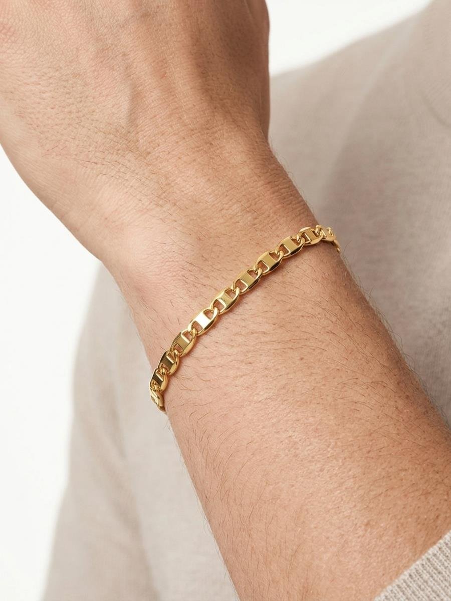 Pulseira Piastrini 2 MM | Masculino | Banhado a Ouro.