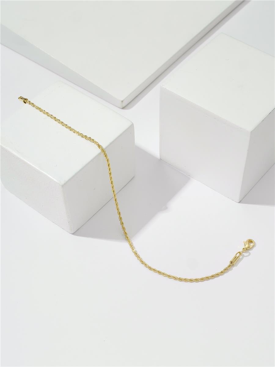 Pulseira Cordão Baiano 2MM |Masculino | Banhado a Ouro