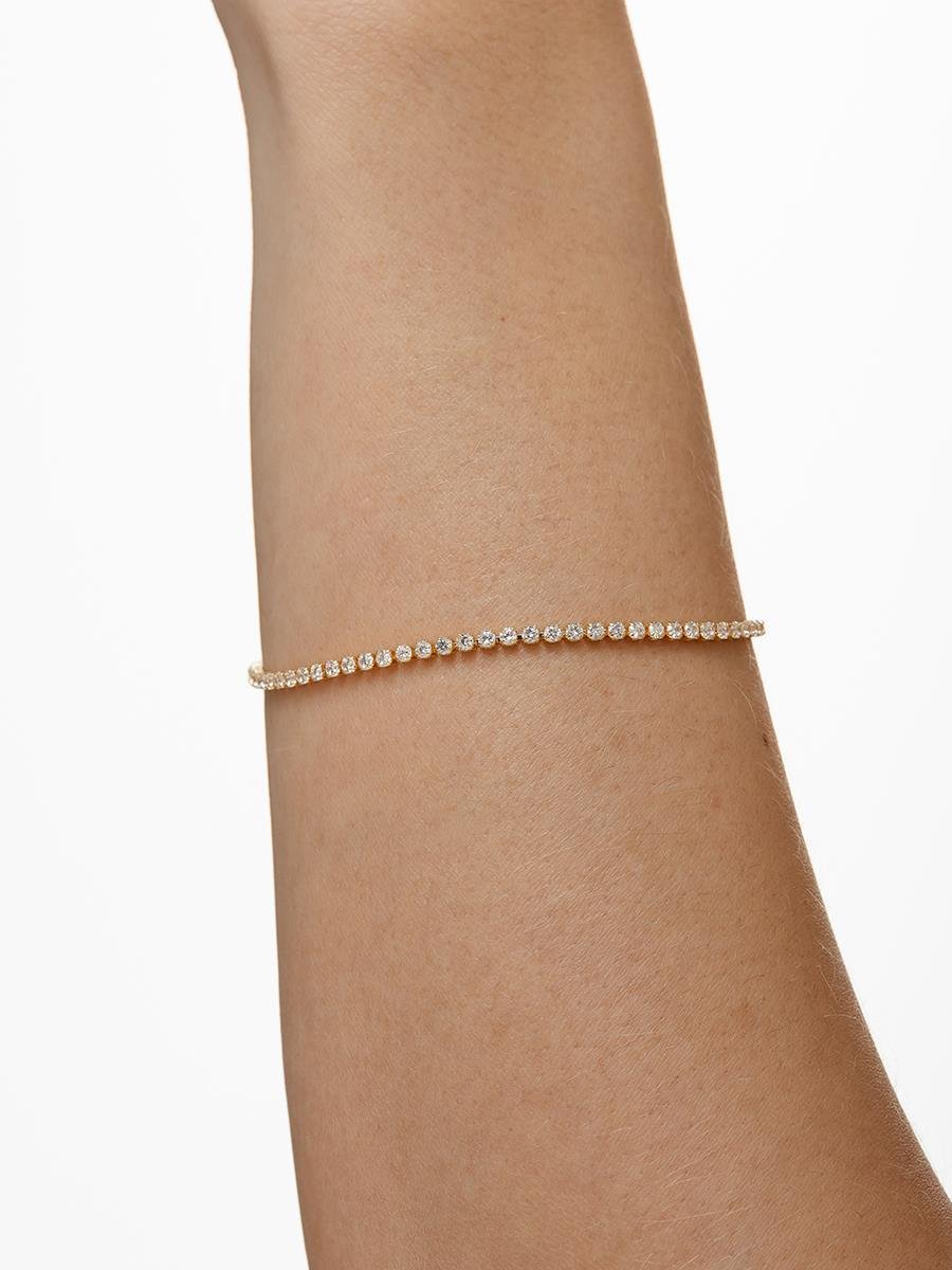 Pulseira Riviera Incolor | Banhado a Ouro