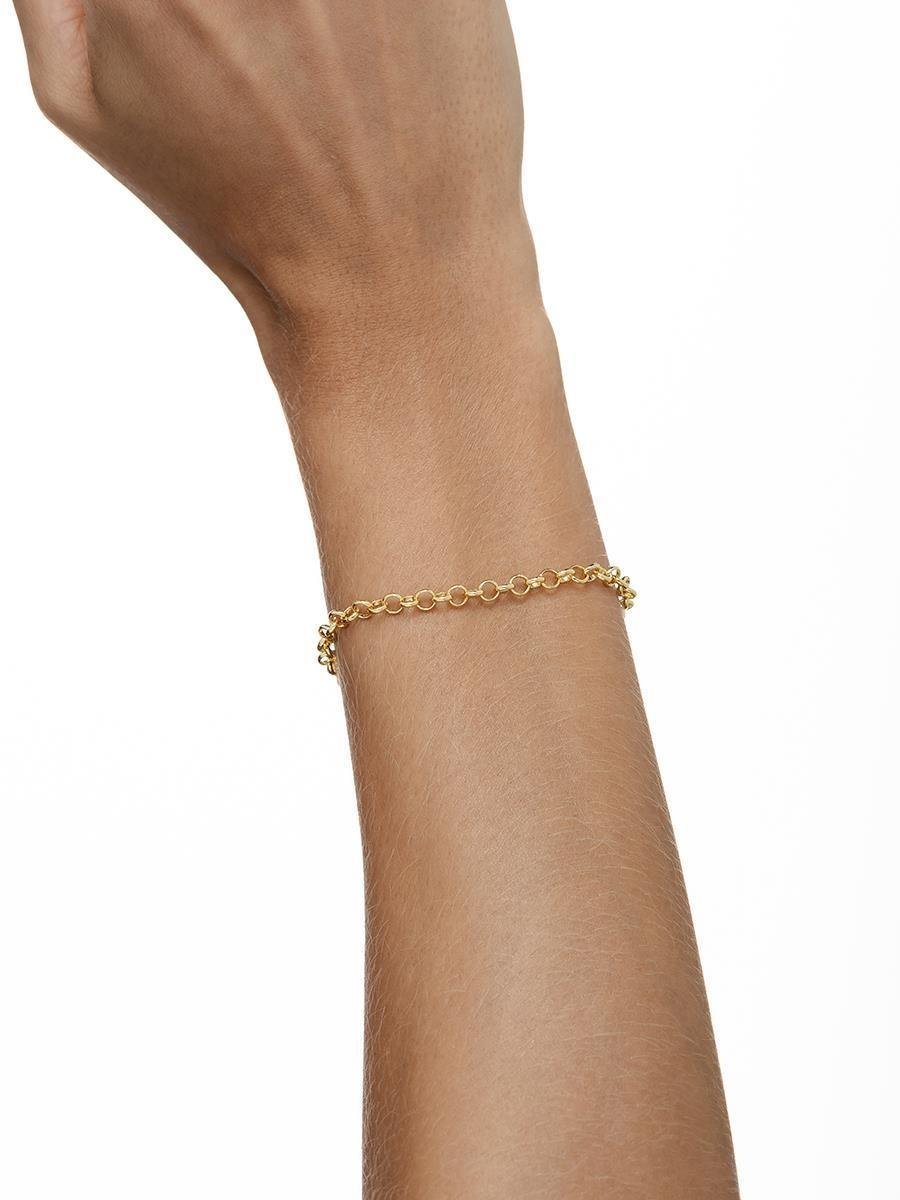 Pulseira Elo Português 4 MM | Banhado a Ouro