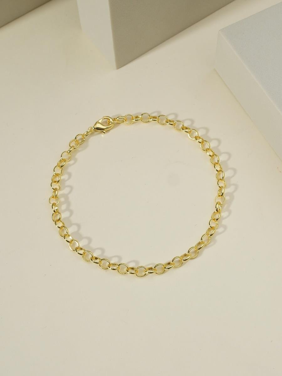 Pulseira Elo Português | Banhado a Ouro