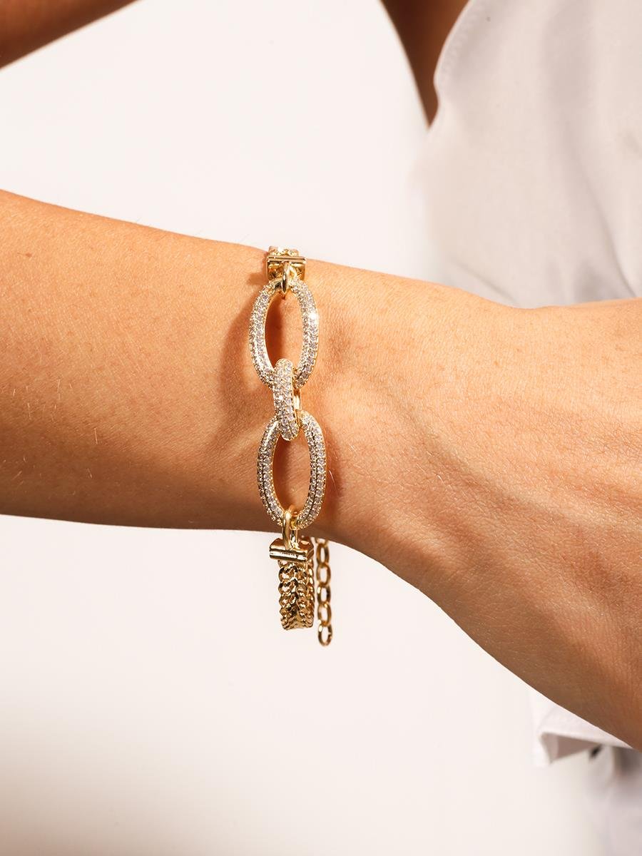 Pulseira com Detalhes Ovais Incolor