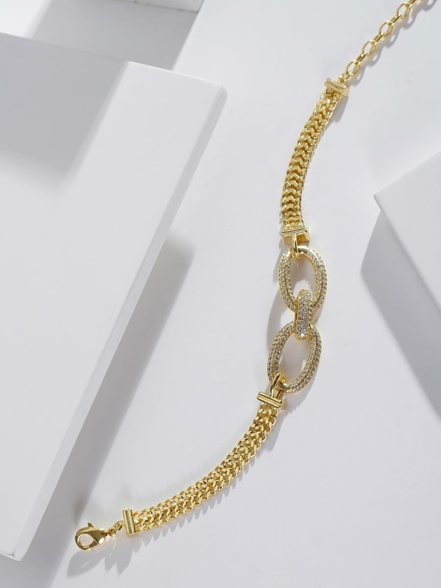 Pulseira com Detalhes Ovais Incolor