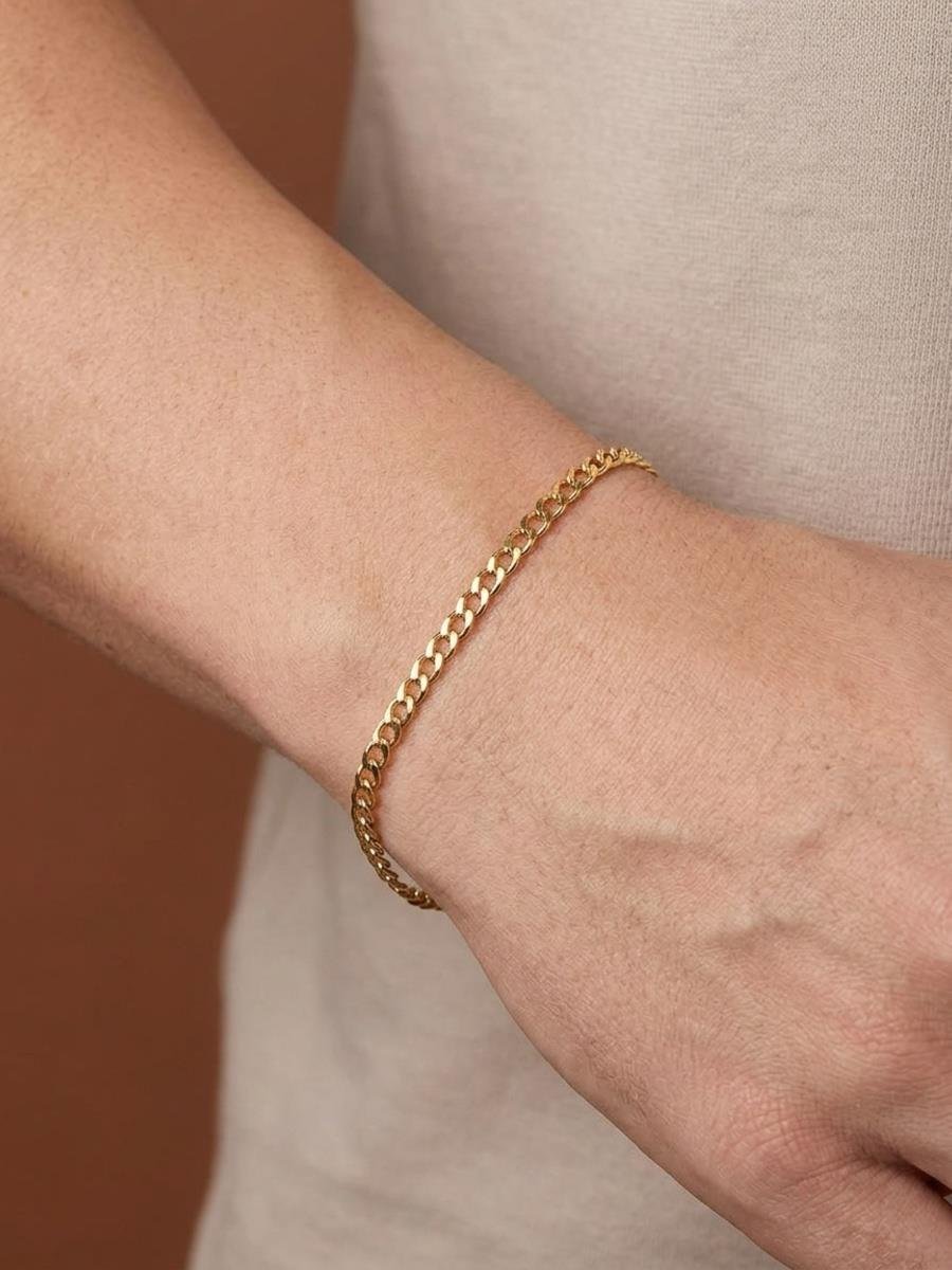 Pulseira Elos Grumet | Masculino | Banhado a Ouro.
