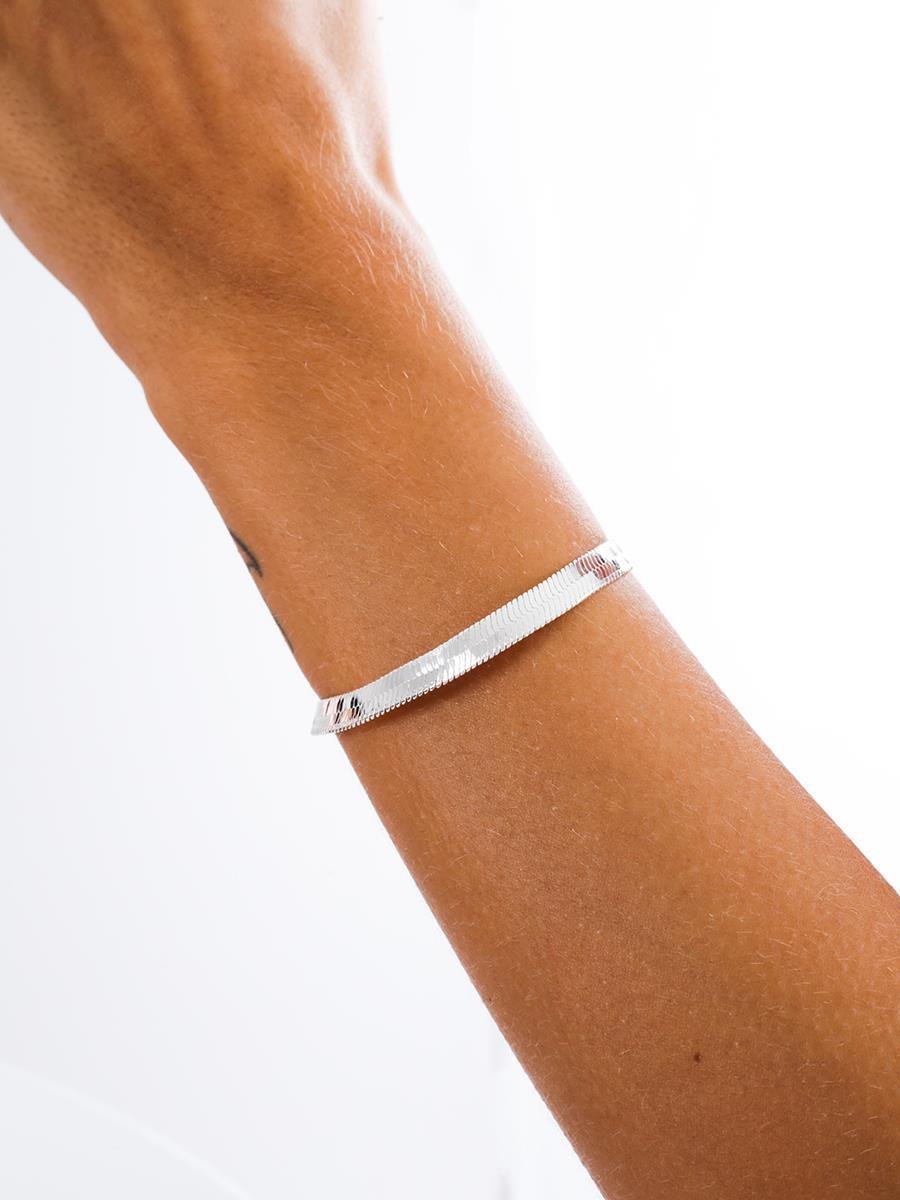 Pulseira Malha Fita 5mm | Banho de Prata