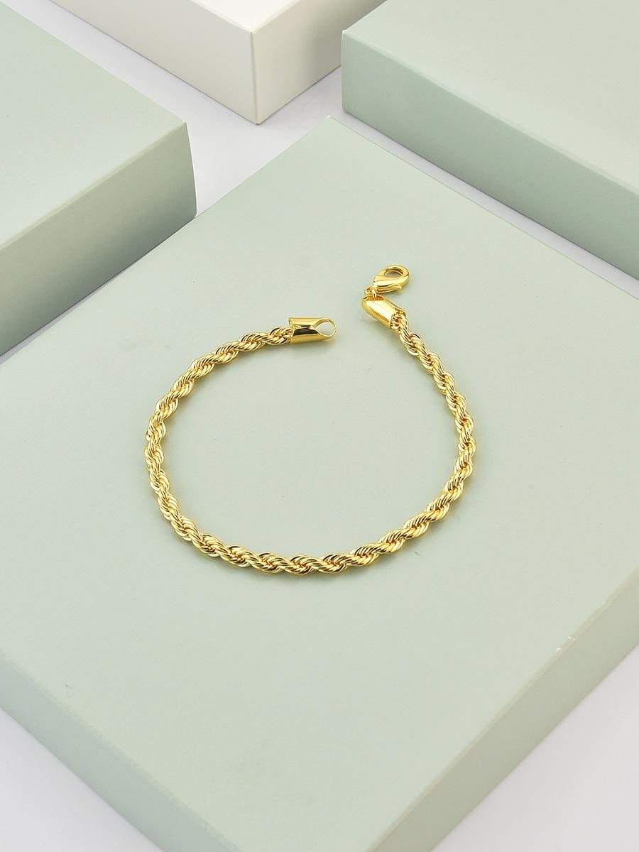 Pulseira Cordão Baiano | Masculino | Banhado a Ouro