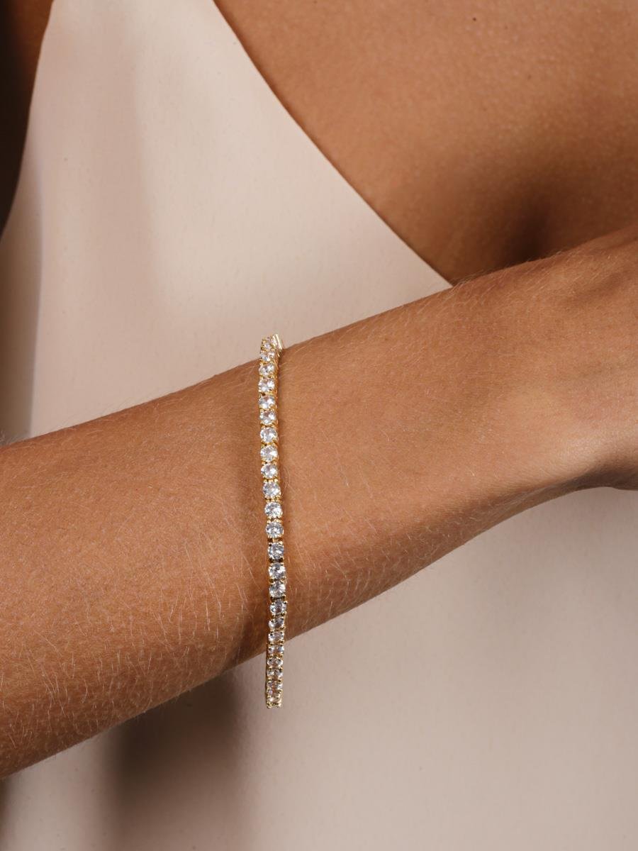 Pulseira Riviera Incolor | Banhado a Ouro