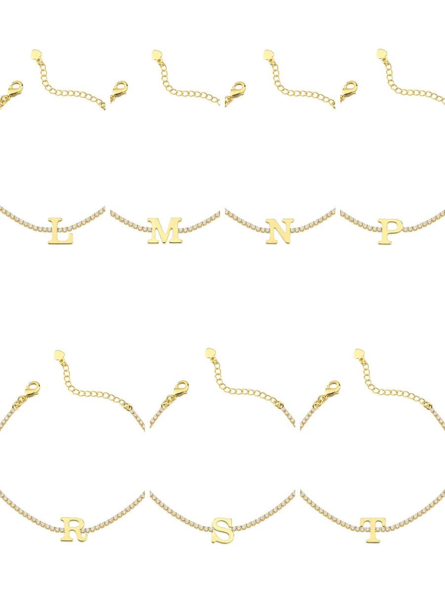 Pulseira Riviera com Letra Lisa