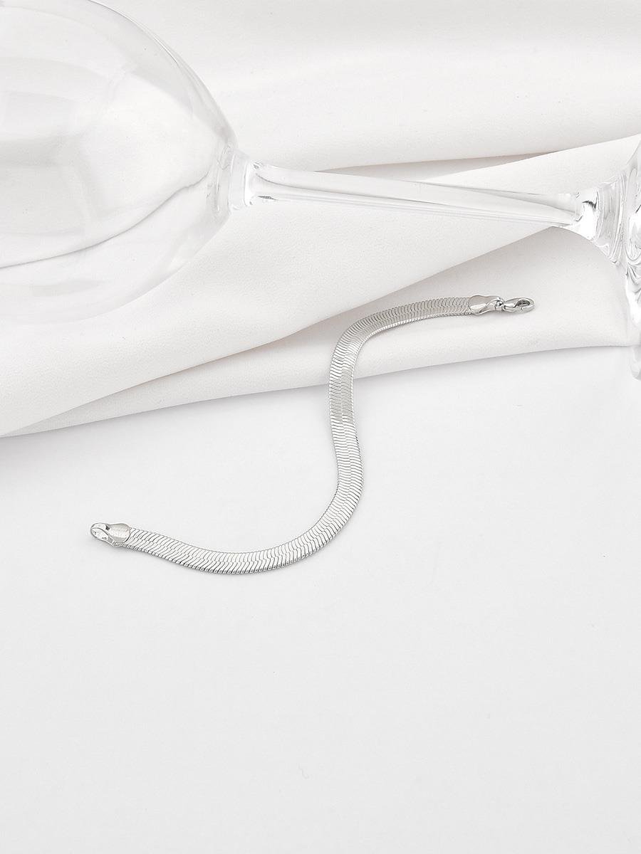 Pulseira Malha Fita | Banho de Ródio Branco