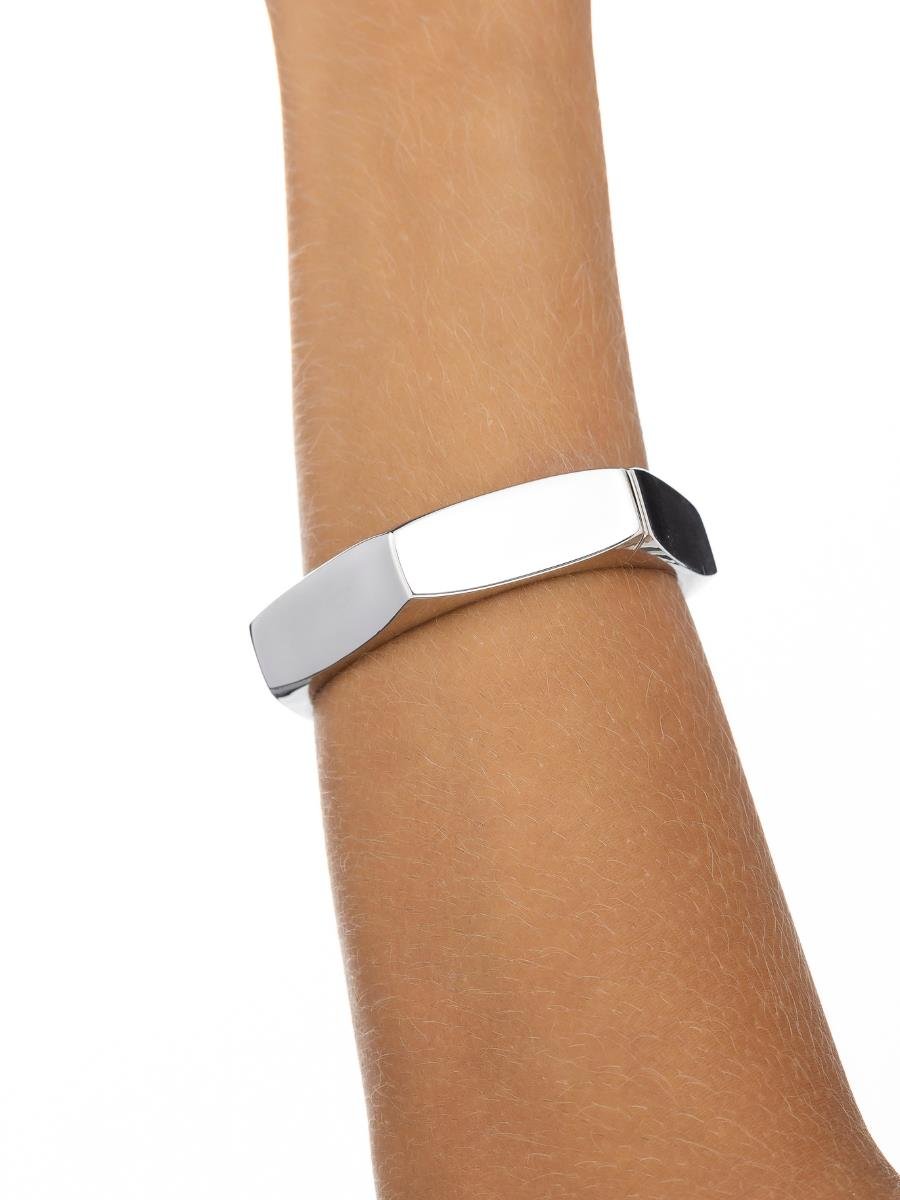 Bracelete Geométrico | Banho de Ródio Branco